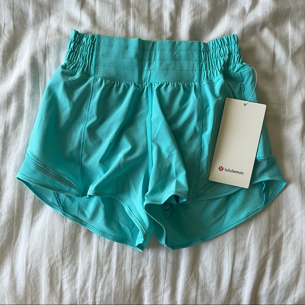 Lululemon hotty hot shorts HR high rise 2.5” inseam electric turquoise